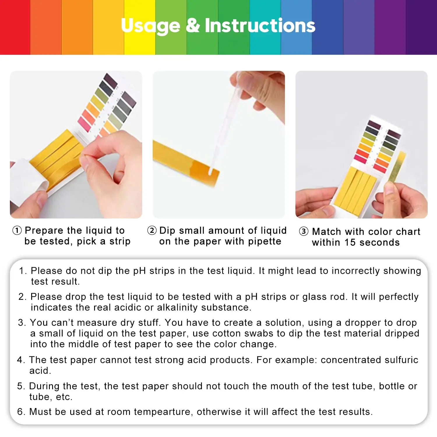 AquaCheck pH Test Strips